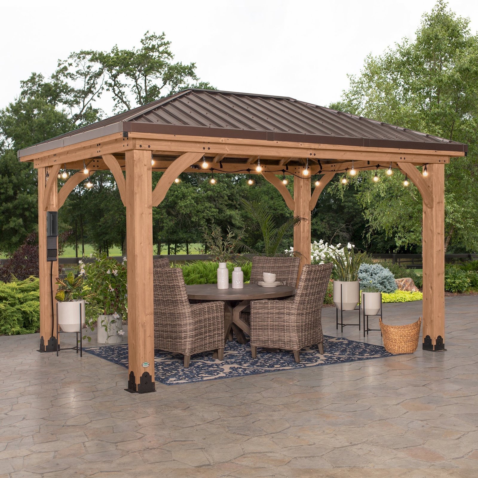 Cordova 14×10 Outdoor Gazebo with Steel Frame and Weather-Resistant Canopy