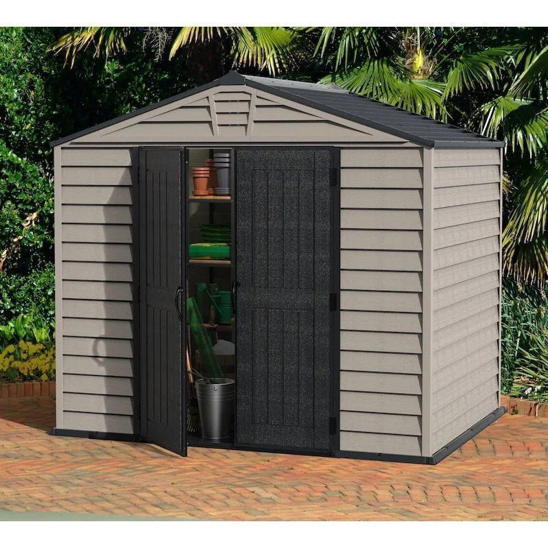 img-1373.jpg DuraMax StoreMax Plus 10.5×8 Ft with Molded Floor Vinyl Storage Shed - Image 1