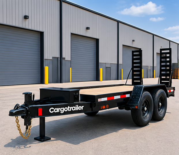 Cargotrailer 6.5′ x 12′ Plant Trailer – Tandem Axle, Stand-Up Ramps, Wood Deck